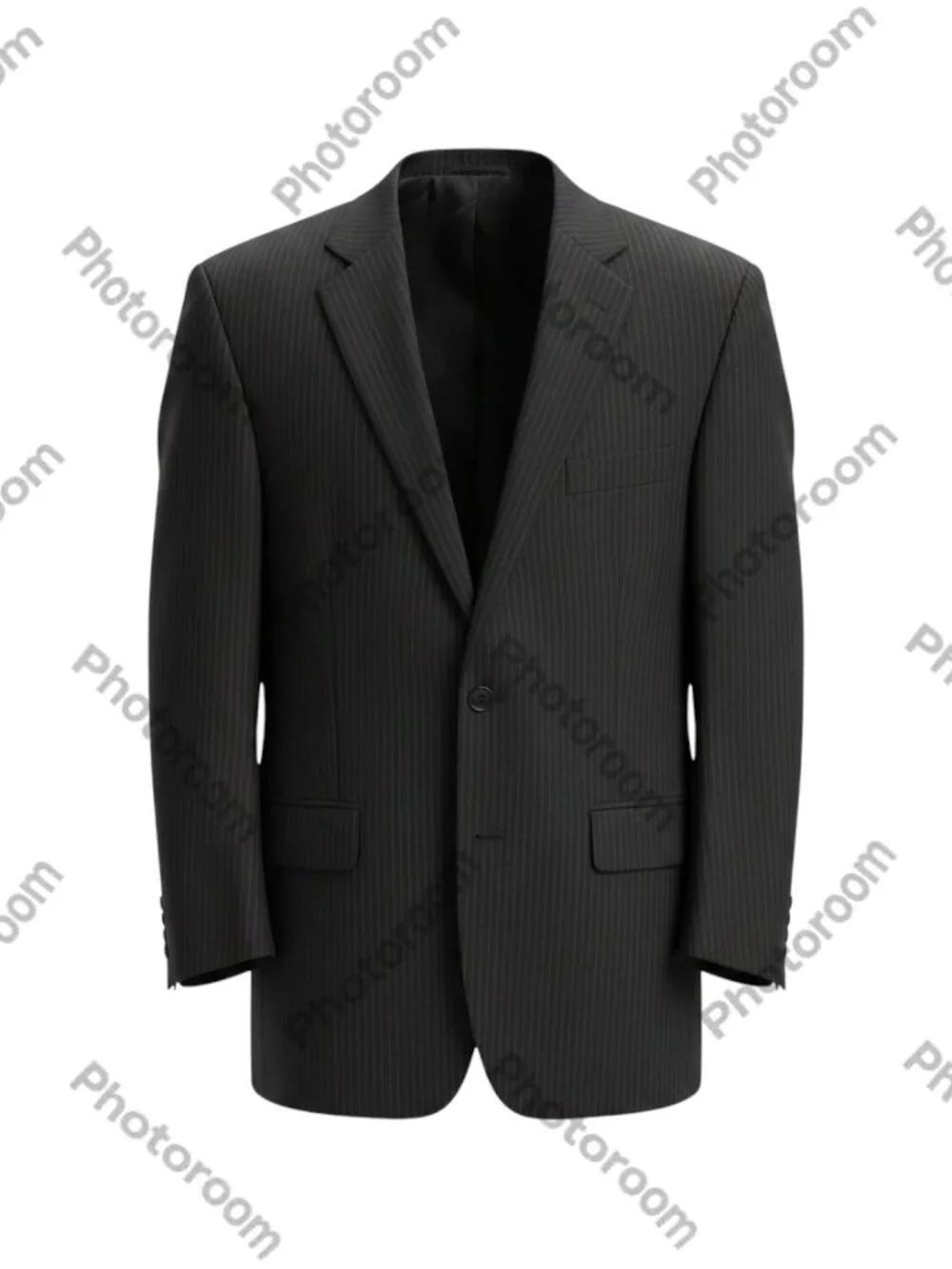 Naldini Wool Blazer 42R Black Pinstripe